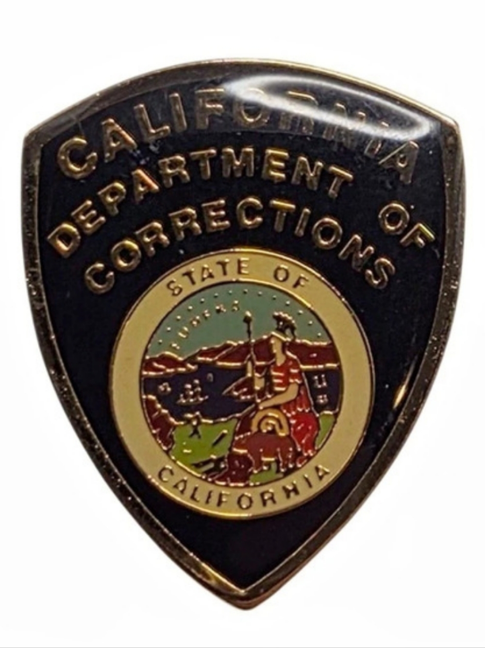 Vintage California Department of Corrections Prison CDC Metal Pin 1⅛"